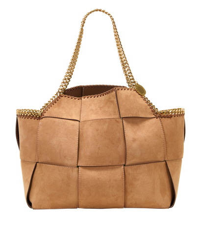 Reversible Woven Falabella, &pound;450, Handbags, Brown/Tan, Faux Leather, Front view